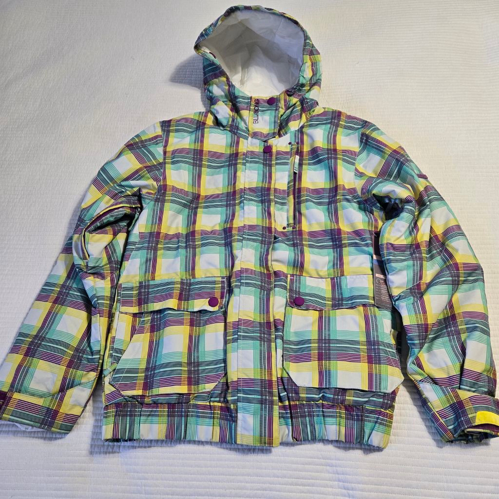 Women's Billabong Ski & Snow Jacket Size S Multi-color Plaid NWT